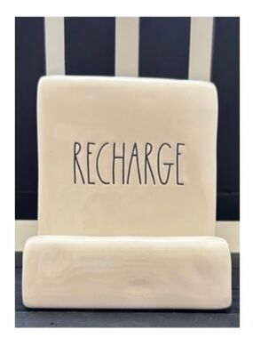 NEW Rae Dunn Recharge Phone & Tablet Holder White